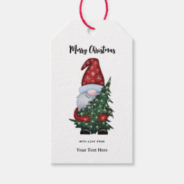 Frohe Weihnachtsbrunnen mit Weihnachtsbaum im Glit Geschenkanhänger