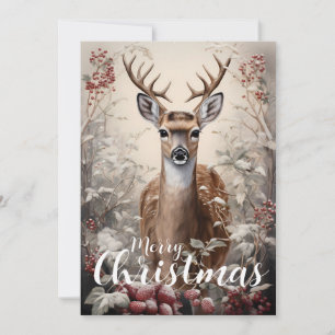 Frohe Weihnachtsbuck Feiertagskarte