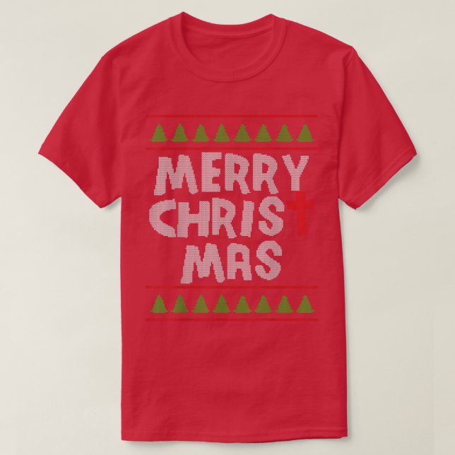 Frohe Weihnachtschristen geben Buffalo Kariert Py T-Shirt (Design vorne)