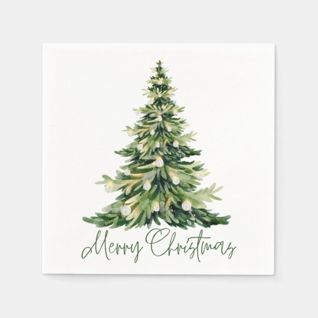 Frohe Weihnachtscocktail Napkins Serviette (Vorderseite)