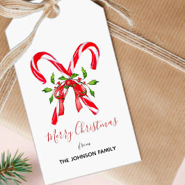 Frohe Weihnachtscreme mit Holly-Blätter Geschenkanhänger