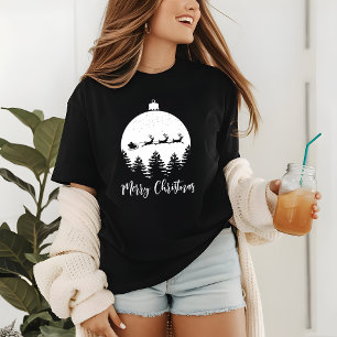 Frohe Weihnachtsdekoration Bauble Santa Reindeer Tri-Blend Shirt