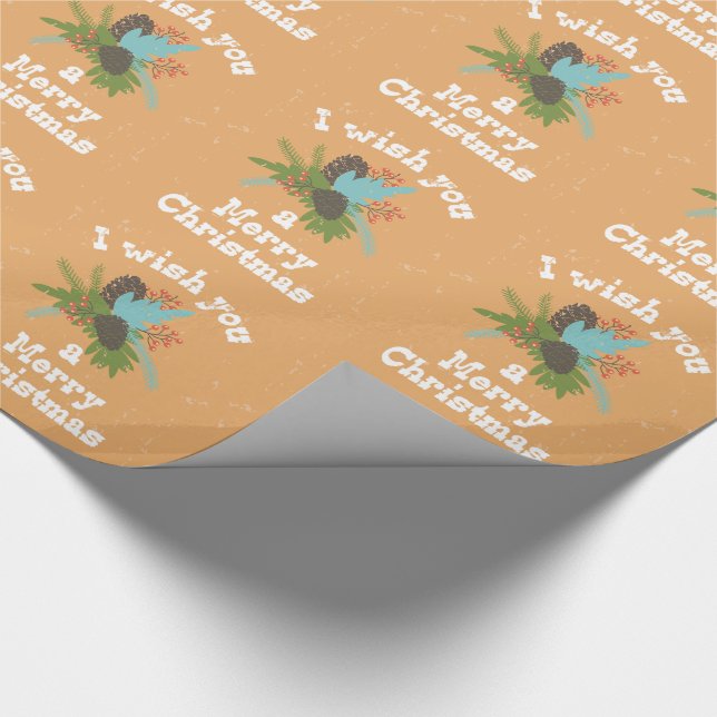 Frohe Weihnachtsdekoration Geschenkpapier (Ecke)