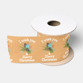 Frohe Weihnachtsdekoration Satinband