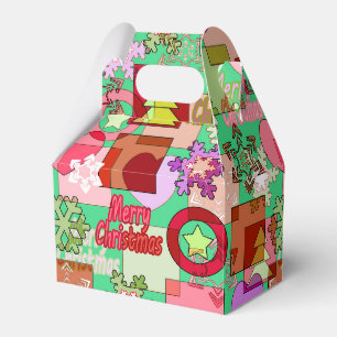 Frohe Weihnachtsdekoration Schneeflocke hören Geschenkschachtel