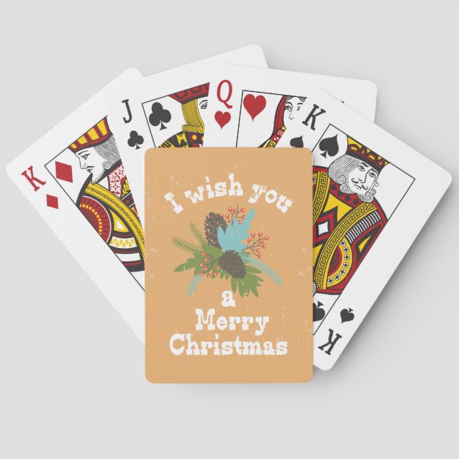 Frohe Weihnachtsdekoration Spielkarten (Rückseite)
