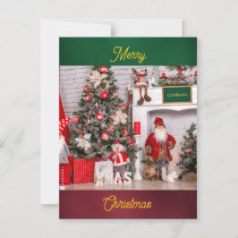 Frohe Weihnachtsdekorationen Postkarte