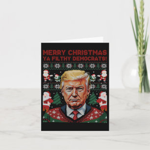 Frohe Weihnachtsdemokraten Filthy Ya Funny Xmas 1 Karte