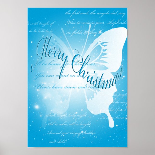 Frohe Weihnachtsdrucke Poster (Vorne)