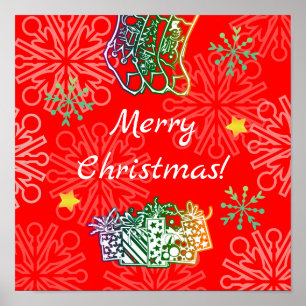Frohe Weihnachtsdrucke, wertvolles Plakatpapier (M Poster
