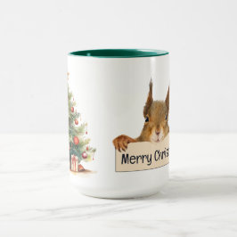 Frohe Weihnachtseichhörnchen Weihnachtsbaum essbar Tasse