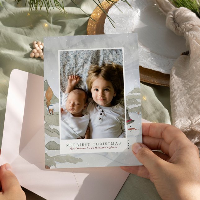 Frohe Weihnachtsfamilie Foto Feiertagskarte (Von Creator hochgeladen)