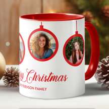 Frohe Weihnachtsfamilie Foto Name Personalisiert