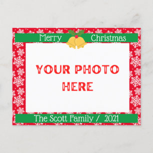 Frohe Weihnachtsfamilie Foto Postkarte