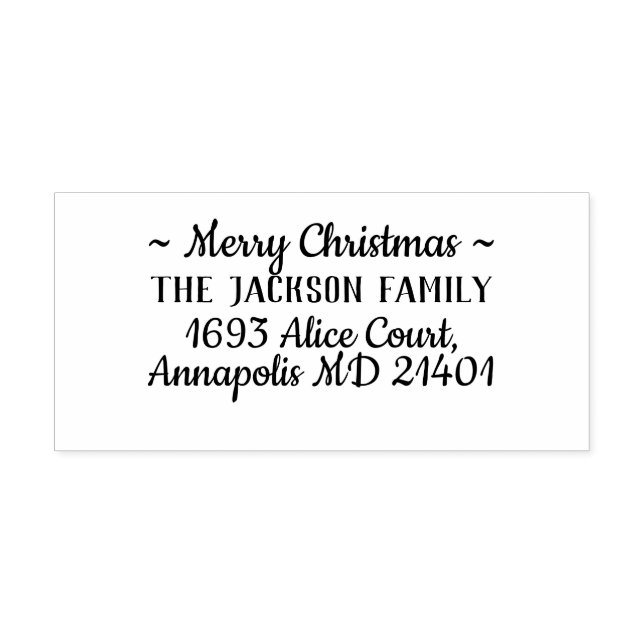 Frohe Weihnachtsfamilie Gummistempel (Prägung)