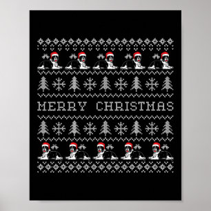 Frohe Weihnachtsfamilie Matching Bulldog Merry Chr Poster