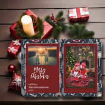 Frohe Weihnachtsfamilien Fotos Magnetkarte