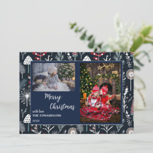 Frohe Weihnachtsfamilien Fotos Weihnachtskarte.