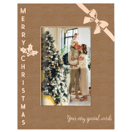 Frohe Weihnachtsfamilienbild Brauch Geätzte Rahmen