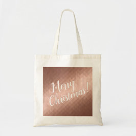 Frohe Weihnachtsfamilienfeiertage Rose Gold Tragetasche