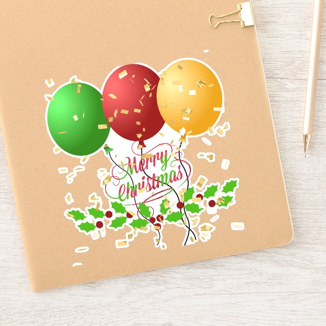 Frohe Weihnachtsfeier Aufkleber (Notizbuch)