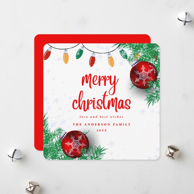 Frohe Weihnachtsfeier Feiertagskarte (Vorderseite/Rückseite Beispiel)