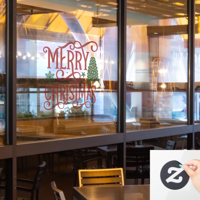 Frohe Weihnachtsfeier Fensteraufkleber (Restaurantfenster)