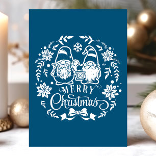 Frohe Weihnachtsfeier Gnome Feiertagskarte