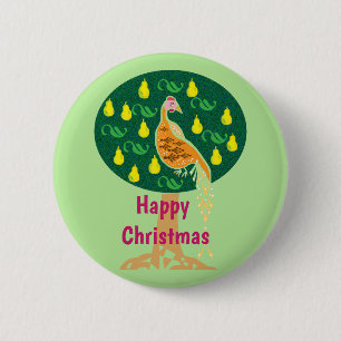 Frohe Weihnachtsfeier in Birne Button