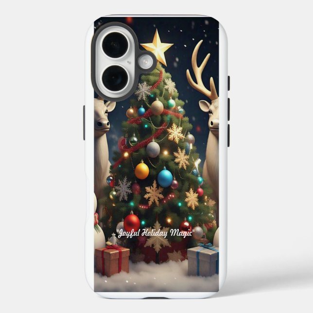"Frohe Weihnachtsfeier" iPhone 16 Hülle (Rückseite)