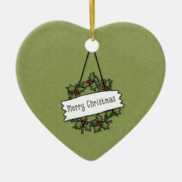 Frohe Weihnachtsfeier Keramik Ornament