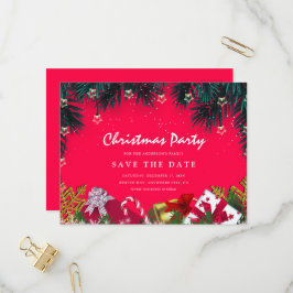 Frohe Weihnachtsfeier Save the Date Einladungspostkarte