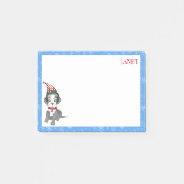Frohe Weihnachtsfeier Schnauzer Welpenname Post-it Klebezettel