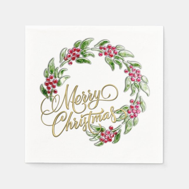 Frohe Weihnachtsfeier Serviette (Vorderseite)