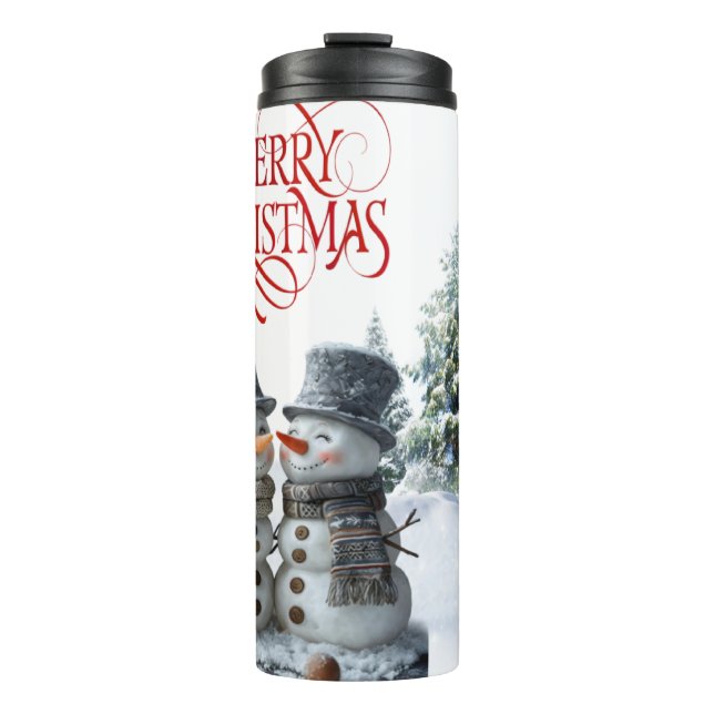 Frohe Weihnachtsfeier Thermosbecher (Vorderseite)