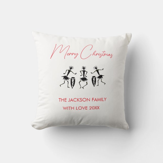 Frohe Weihnachtsfeier Throw Cushion Kissen (Vorderseite)