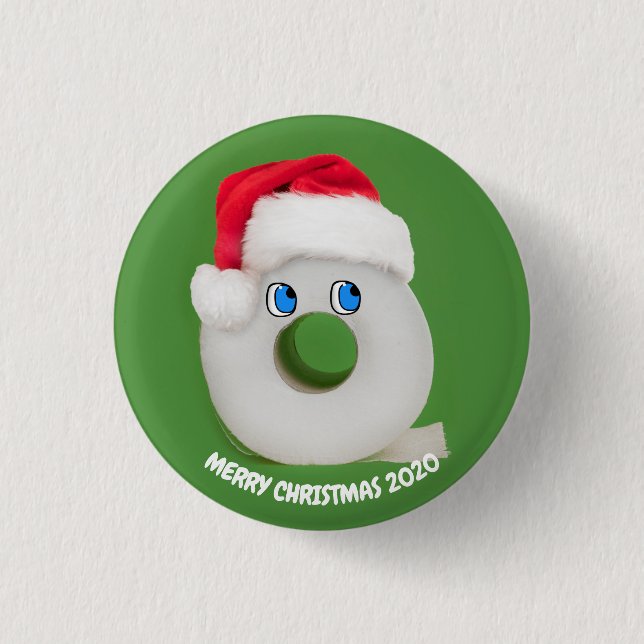 Frohe Weihnachtsfeier Toilettenpapier 2020 Button (Vorderseite)