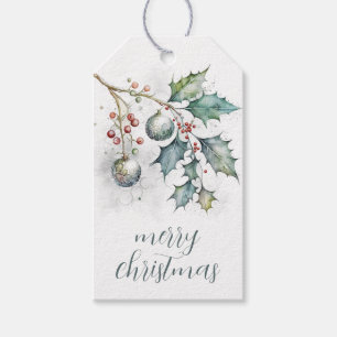 Frohe Weihnachtsfeier und Baum-Ornamente Geschenk- Geschenkanhänger