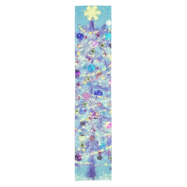 Frohe Weihnachtsfeier Weihnachtsbaum - Geschenk Kurzer Tischläufer (Vorderseite)