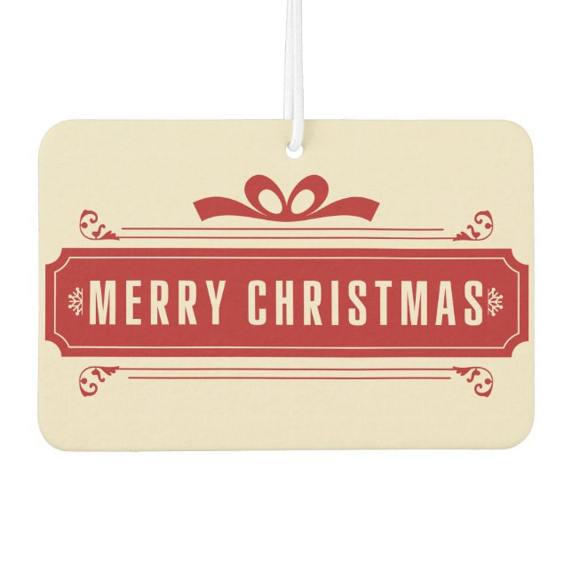 Frohe Weihnachtsfeiertage Autolufterfrischer (Vorderseite)