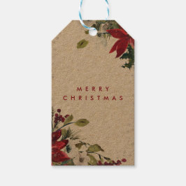 Frohe Weihnachtsfeiertage Blumengeschenke Geschenkanhänger