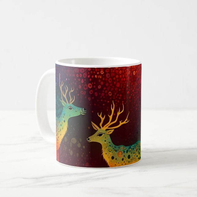 Frohe Weihnachtsfeiertage Cheer Collection Kaffeetasse (Vorderseite Links)