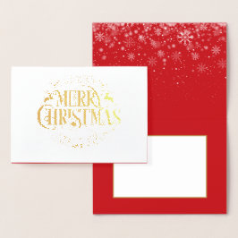 Frohe Weihnachtsfeiertage Elegant Luxury Gold Folienkarte