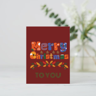 Frohe Weihnachtsfeiertage Feiertagspostkarte