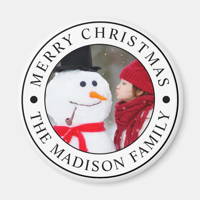 Frohe Weihnachtsfeiertage Foto Magnet (Vorne)