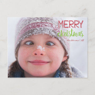Frohe Weihnachtsfeiertage Foto Postkarte