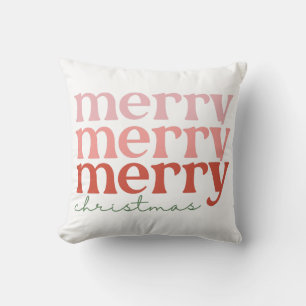 Frohe Weihnachtsfeiertage Groovy Retro Kissen