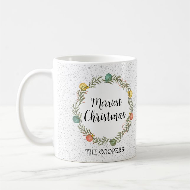 Frohe Weihnachtsfeiertage Kaffeetasse (Links)