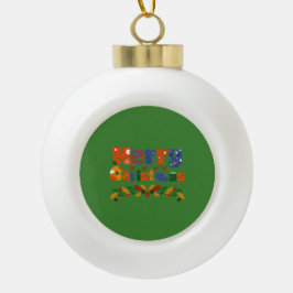 Frohe Weihnachtsfeiertage Keramik Kugel-Ornament