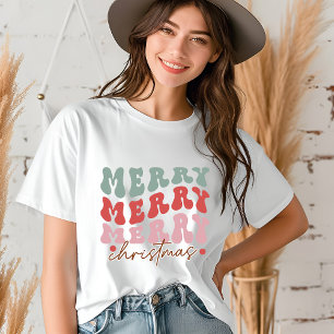 Frohe Weihnachtsfeiertage Moderne Typografie Tri-Blend Shirt